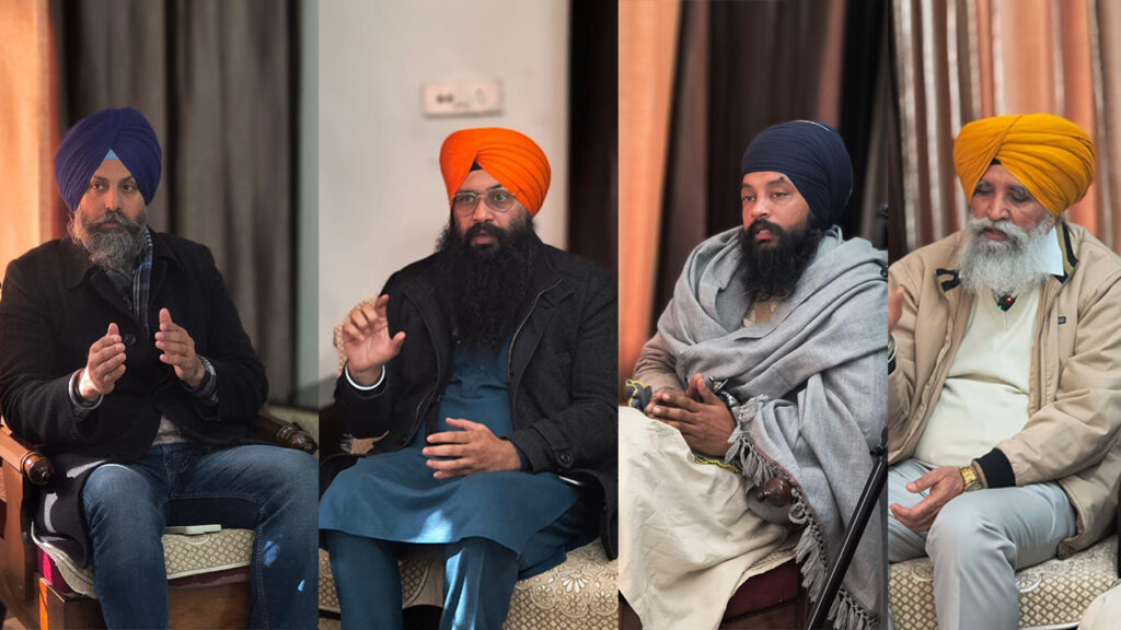 Representatives of the Akal College Council and Sikh organizations during a meeting.