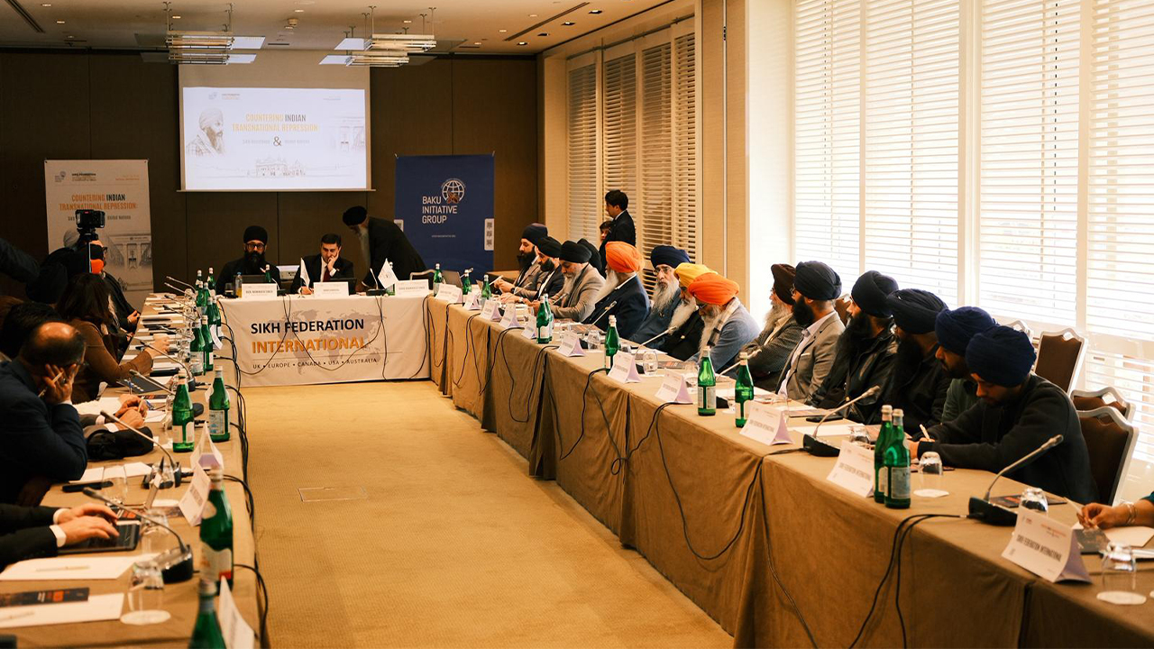 Representatives-of-Sikh-Federation-International-and-Baku-Initiative-Group-attend-a-discussion-meeting-during-a-conference-in-Geneva-on-transnational-repression